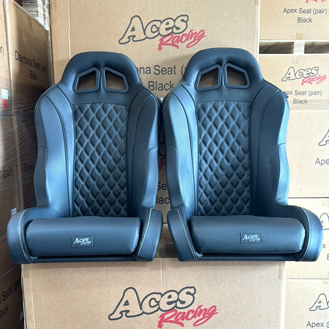 (Black) Daytona Suspension Seats WD With Heat