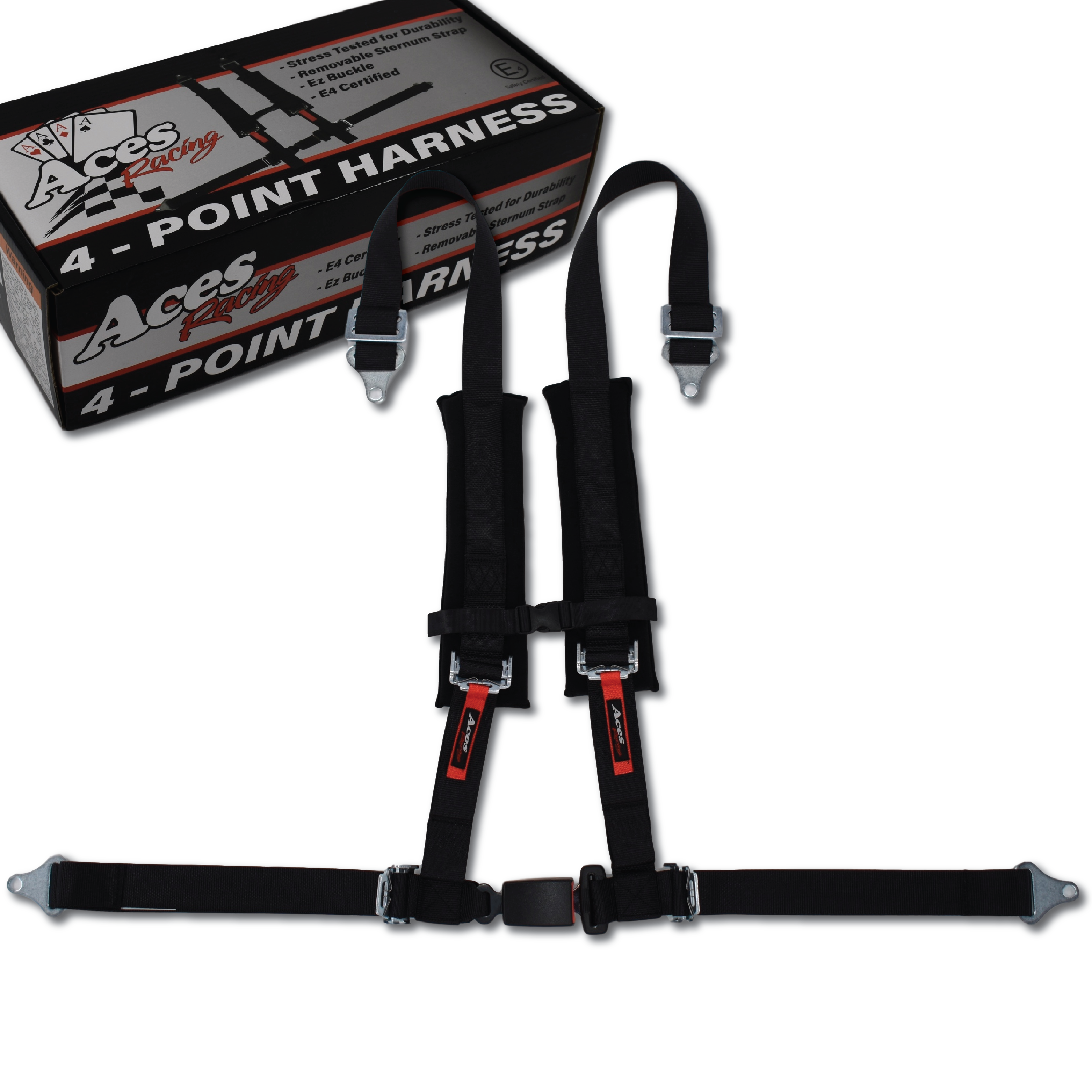 black 4 point harness 